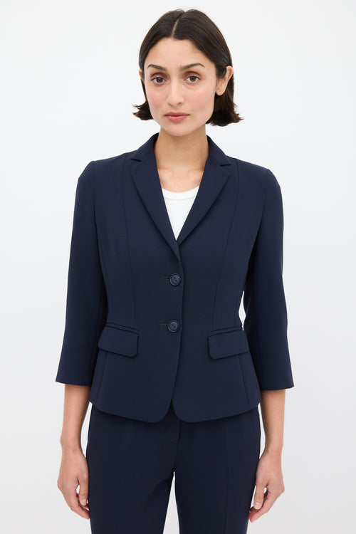 Max Mara Studio Navy Cropped Suit