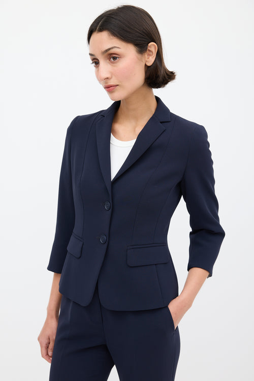 Max Mara Studio Navy Cropped Suit