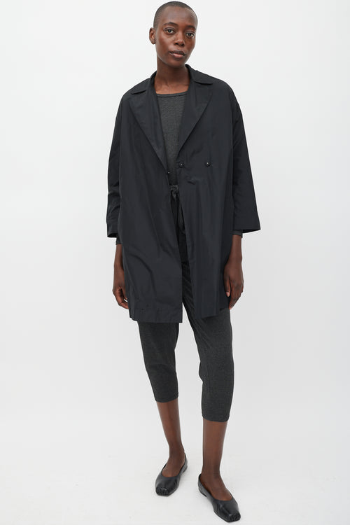 Max Mara Weekend Black Belted Trench Coat