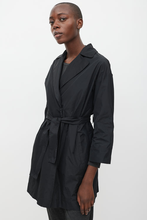 Max Mara Weekend Black Belted Trench Coat