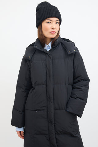 Max Mara Weekend Black Nylon Long Puffer Coat