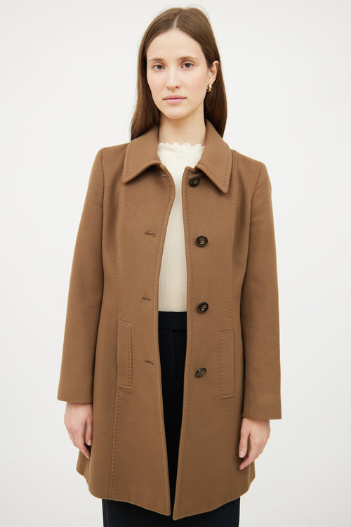 Max Mara Tan Wool Long Coat