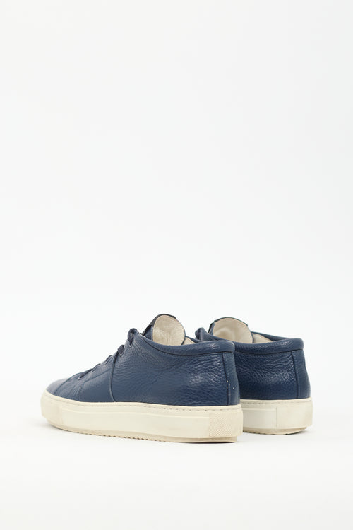 Max Mara Weekend Navy Leather Sneaker