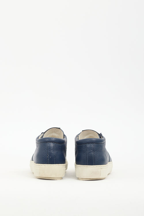 Max Mara Weekend Navy Leather Sneaker