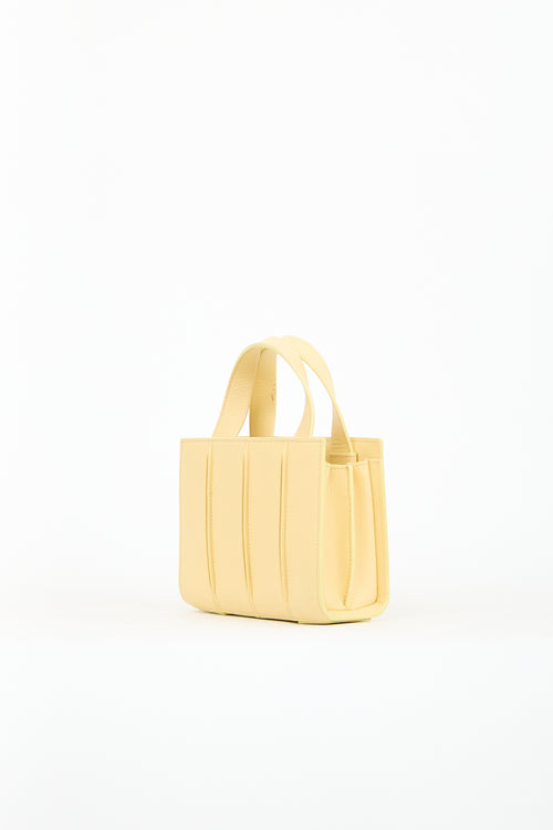 Max Mara Yellow Leather Whitney Mini Bag