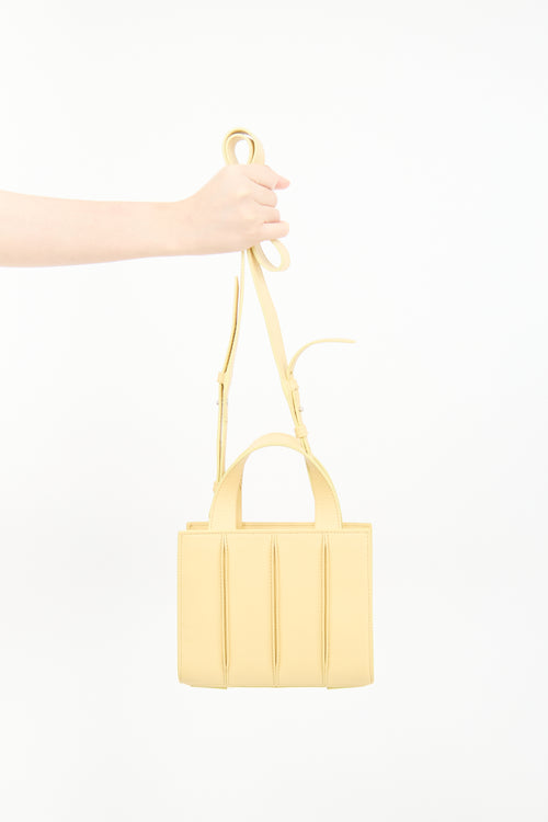 Max Mara Yellow Leather Whitney Mini Bag