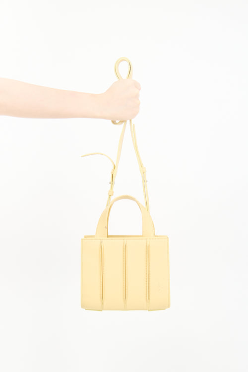 Max Mara Yellow Leather Whitney Mini Bag