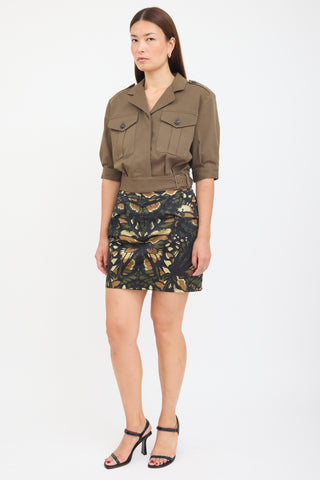 McQ Black 
Multicolour Camo Skirt