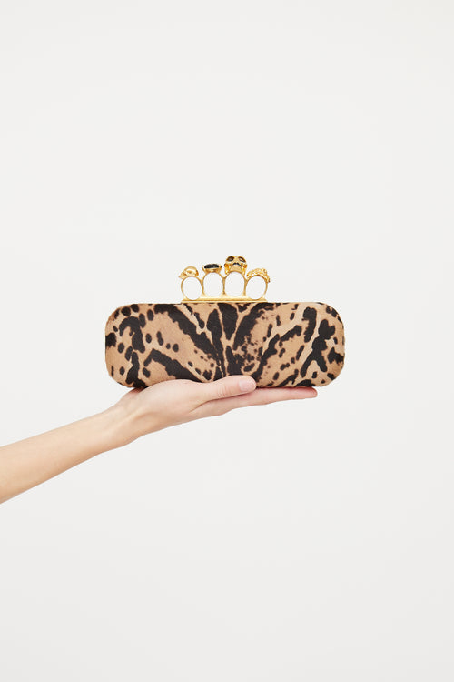 Alexander McQueen Print Calf Hair Clutch