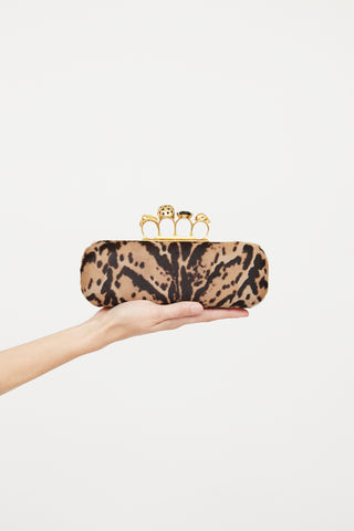 Alexander McQueen Print Calf Hair Clutch