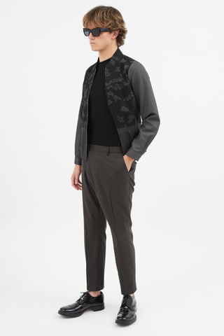 Mihara Yasuhiro Grey Wool Criss Cross Trouser