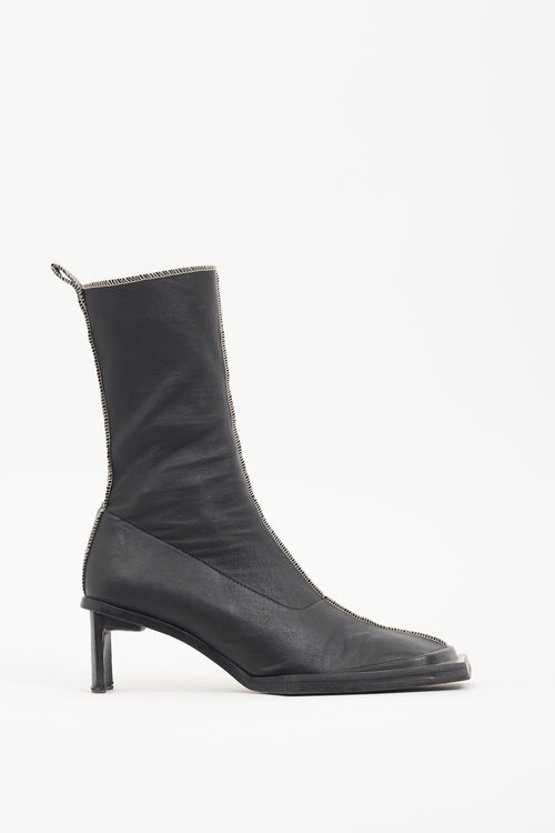 Miista Black Leather Marige Boot