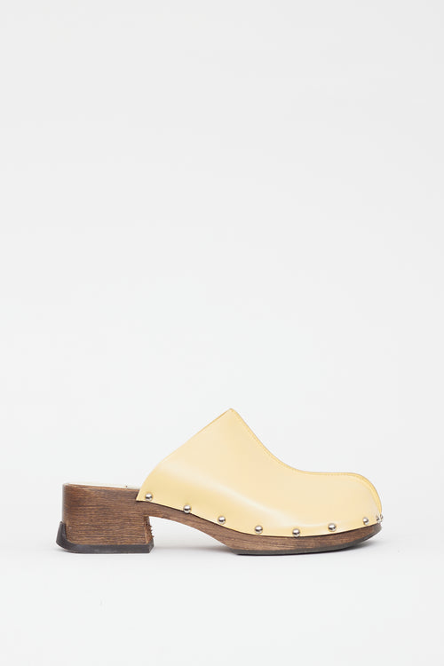 Miista Yellow Patent Mule