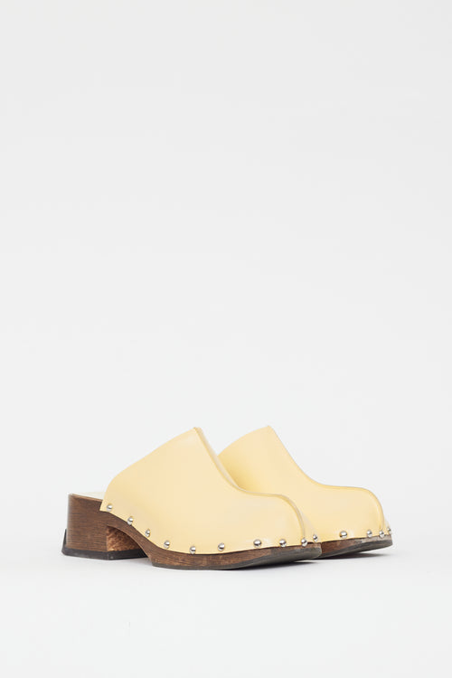 Miista Yellow Patent Mule