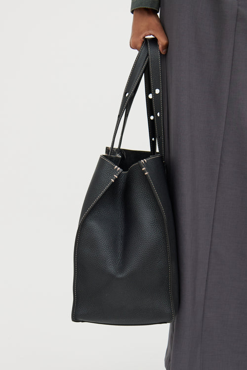 Myriam Schaefer Black Wilde Leather Tote Bag