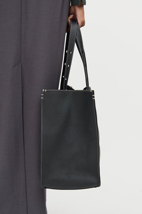 Myriam Schaefer Black Wilde Leather Tote Bag