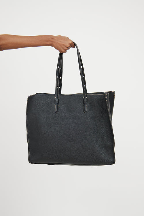 Myriam Schaefer Black Wilde Leather Tote Bag