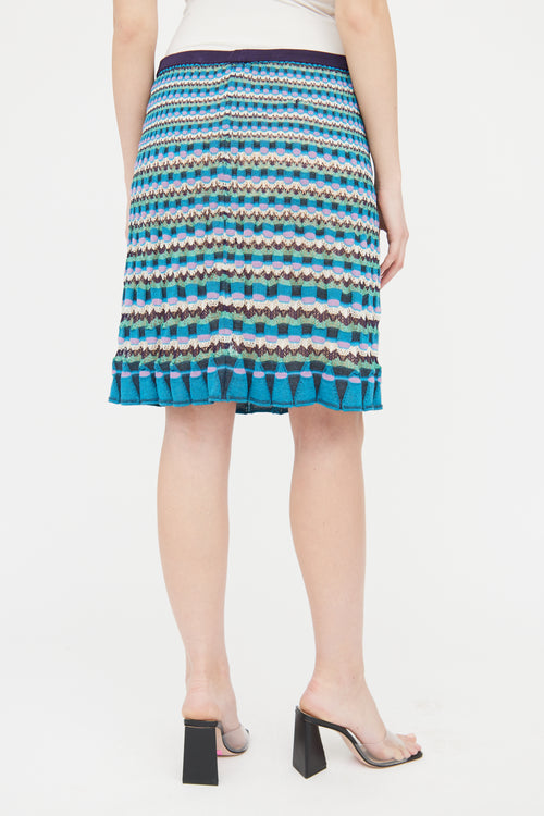 M Missoni Blue 
Multi Knit Skirt