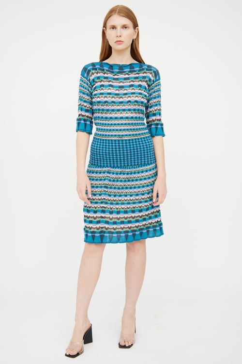 M Missoni Blue 
Multi Knit Skirt