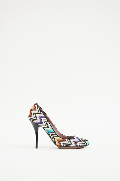 Missoni White 
Multicolour Woven Heel