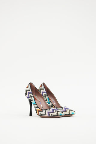 Missoni White 
Multicolour Woven Heel