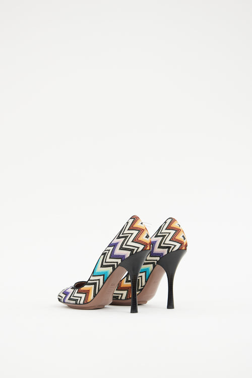 Missoni White 
Multicolour Woven Heel