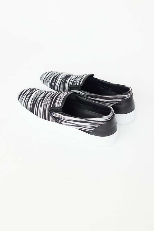 Missoni Black 
Grey Striped Sneaker