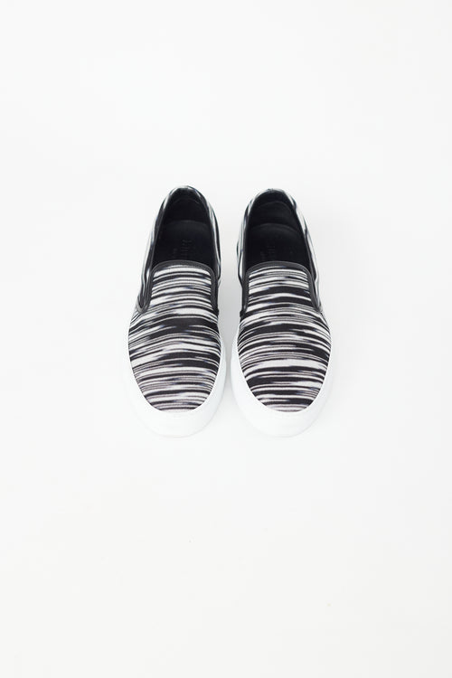 Missoni Black 
Grey Striped Sneaker