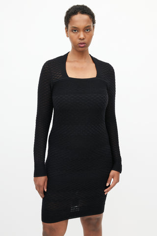 Missoni Black Knit Square Neck Dress