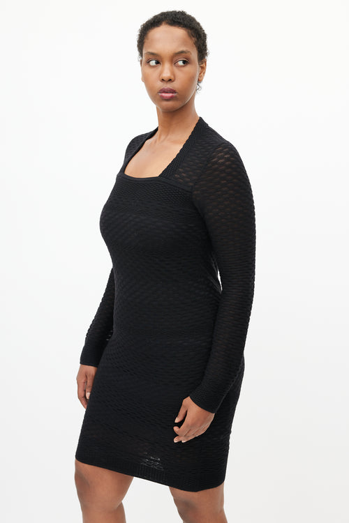 Missoni Black Knit Square Neck Dress