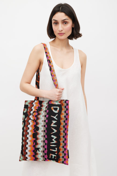 Missoni Black 
Multicolour Mesh Patterned Tote Bag