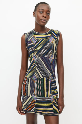 Missoni Black 
Multicolour Metallic Knit Mini Dress