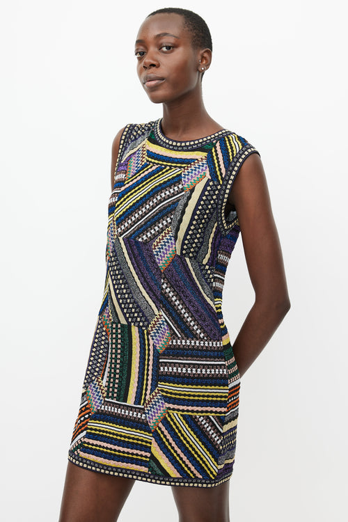 Missoni Black 
Multicolour Metallic Knit Mini Dress