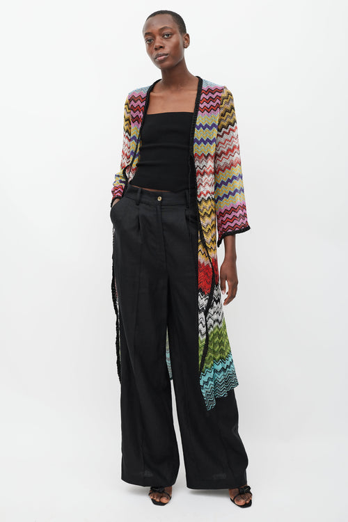 Missoni Black 
Multicolour Sparkly Patterned Long Cardigan