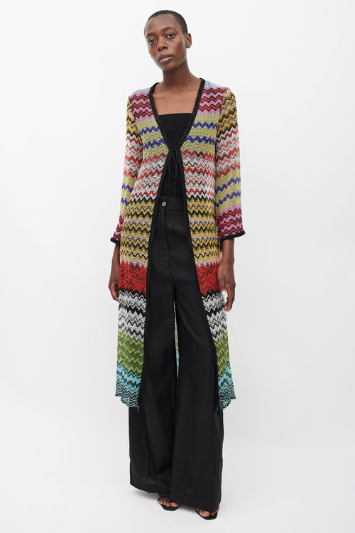 Missoni Black 
Multicolour Sparkly Patterned Long Cardigan