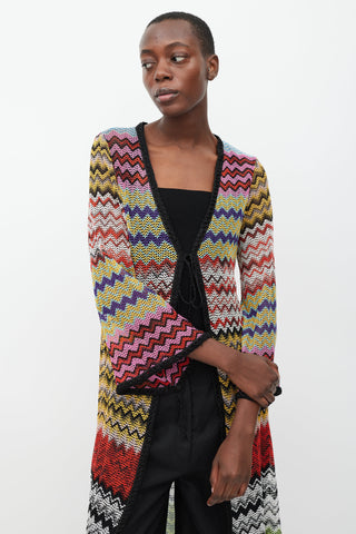 Missoni Black 
Multicolour Sparkly Patterned Long Cardigan