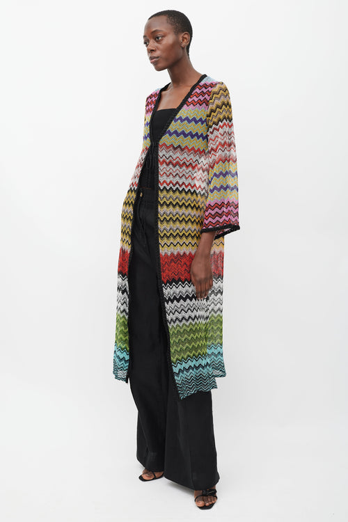 Missoni Black 
Multicolour Sparkly Patterned Long Cardigan