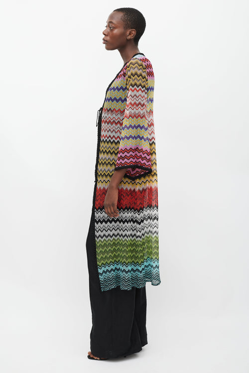 Missoni Black 
Multicolour Sparkly Patterned Long Cardigan