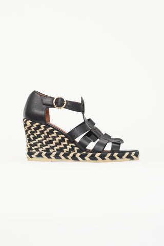 Missoni Black Strappy Espadrilles Wedge