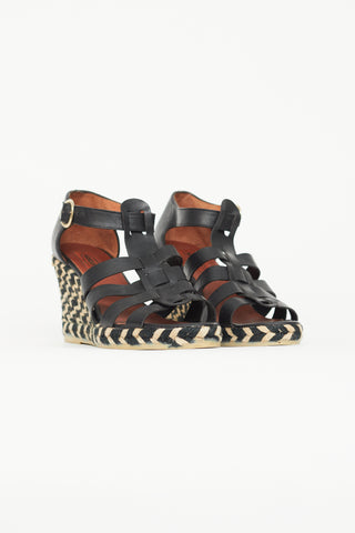 Missoni Black Strappy Espadrilles Wedge