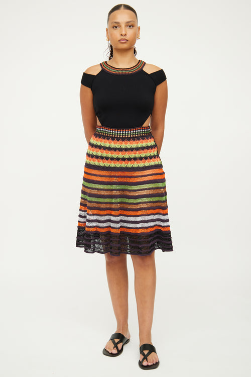 M Missoni Black Multi Colour Knit Dress