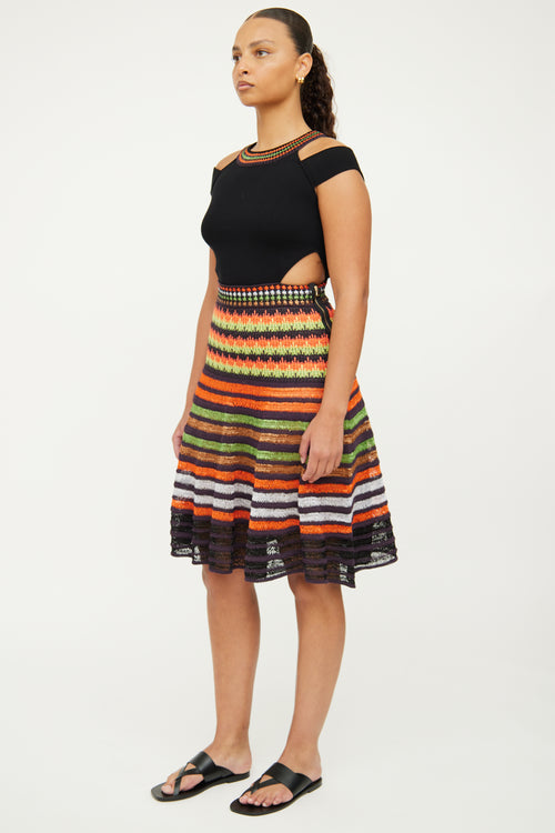 M Missoni Black Multi Colour Knit Dress