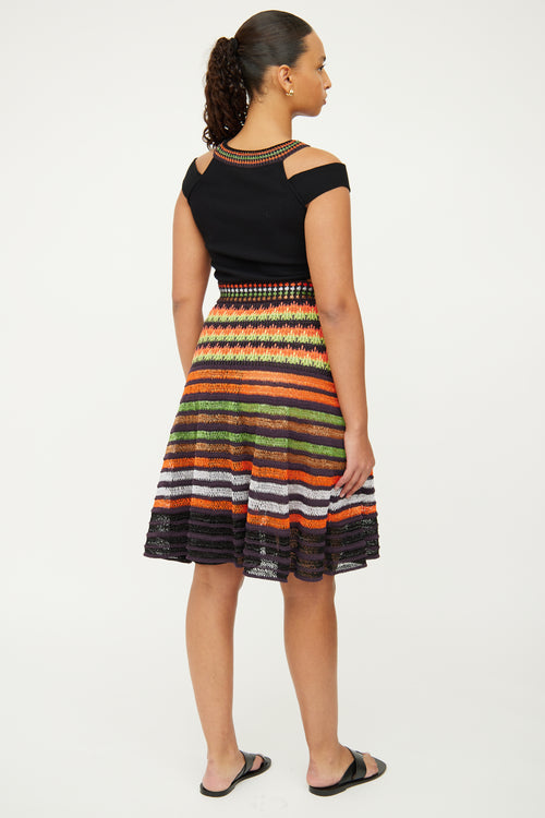 M Missoni Black Multi Colour Knit Dress