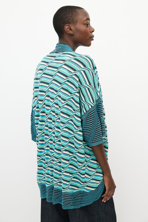 Missoni Blue 
Green Knit Open Cardigan