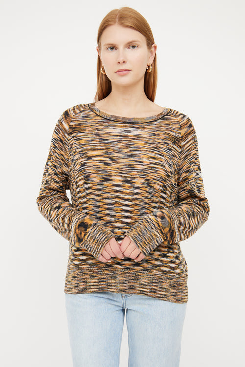 Missoni Orange 
Beige Wool Knit Sweater