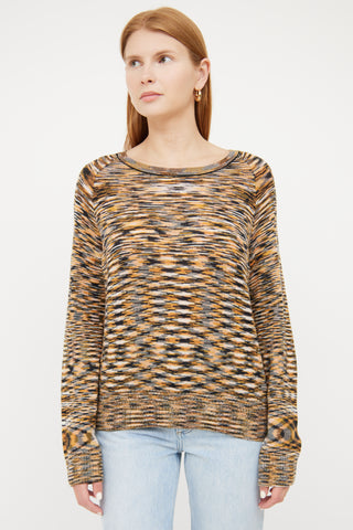 Missoni Orange 
Beige Wool Knit Sweater