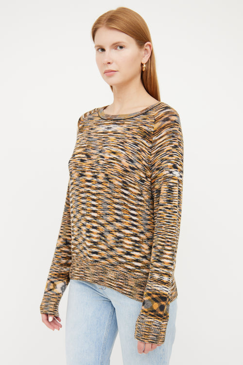 Missoni Orange 
Beige Wool Knit Sweater