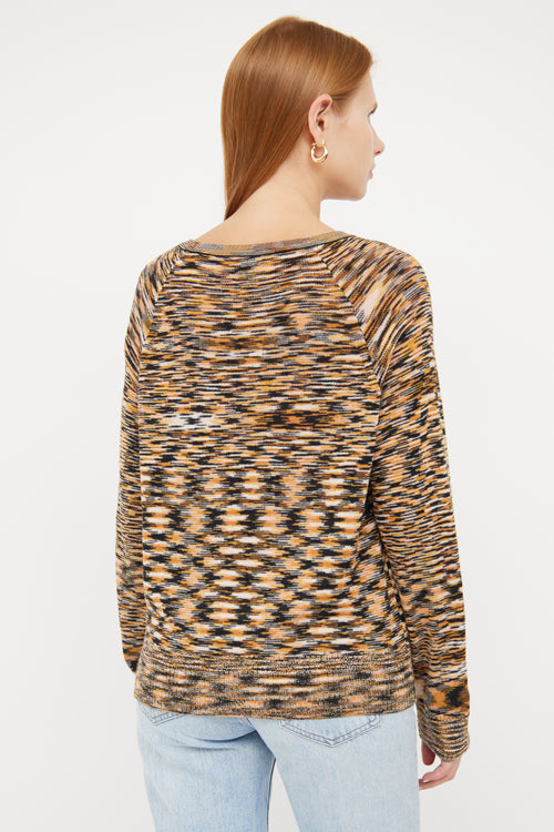 Missoni Orange 
Beige Wool Knit Sweater