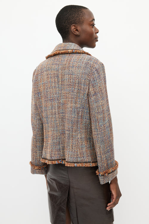 Missoni Brown 
Blue Tweed Blazer