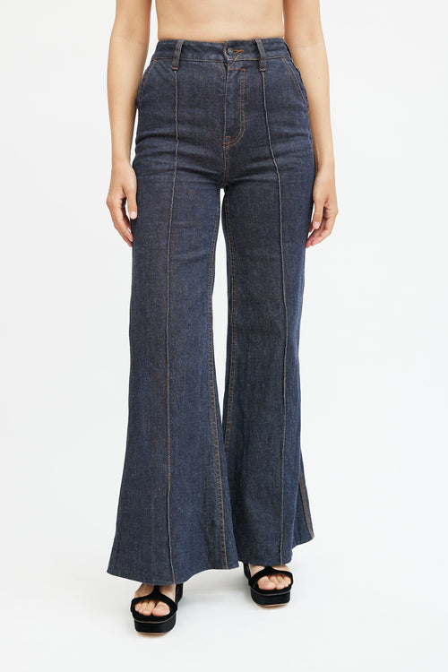 Zimmermann Blue Denim Flare Pants